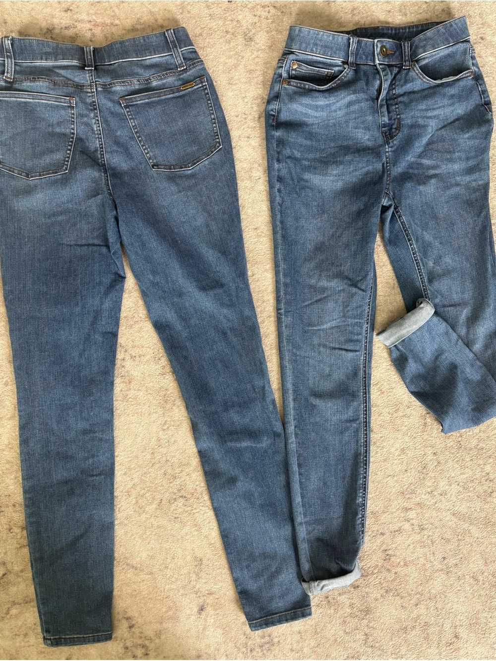 Two pair Matilda Jane Skinny Jeans in Medium Blue Wash